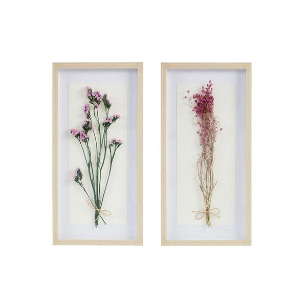 Madison Park Floral Natural Shadowbox, Multi Color - 2 Piece MP95B-0262